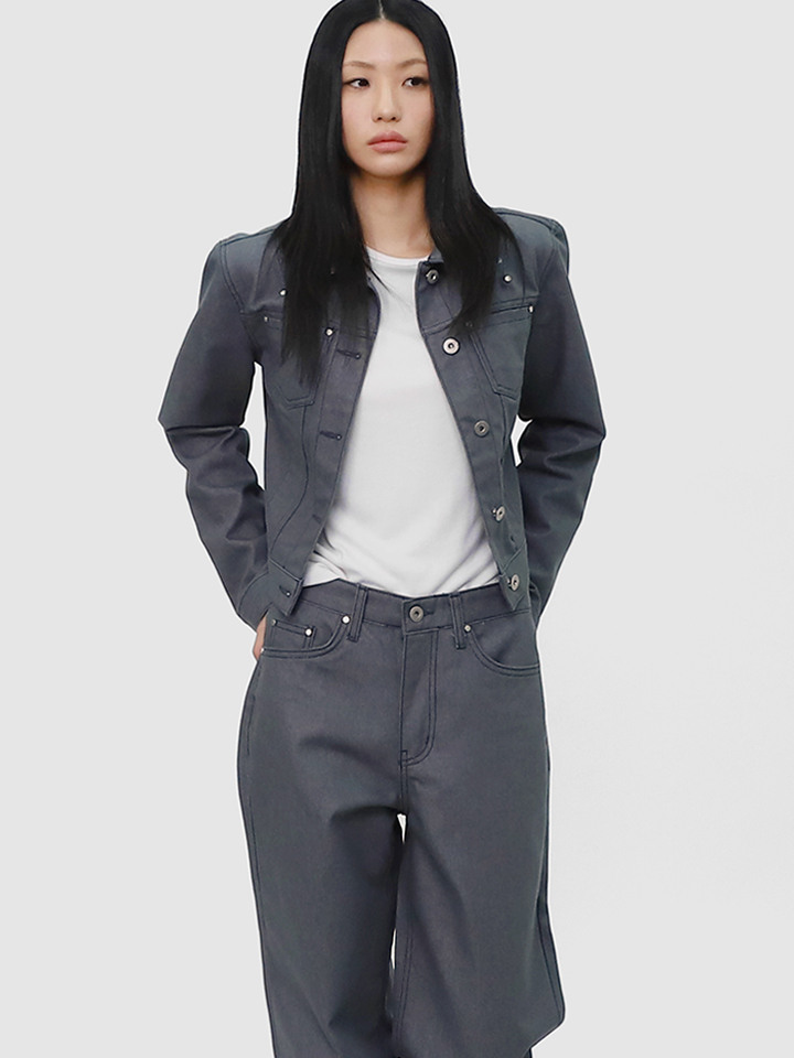 여자 리벳 데님 자켓 캐주얼 아우터 청자켓 SNC010