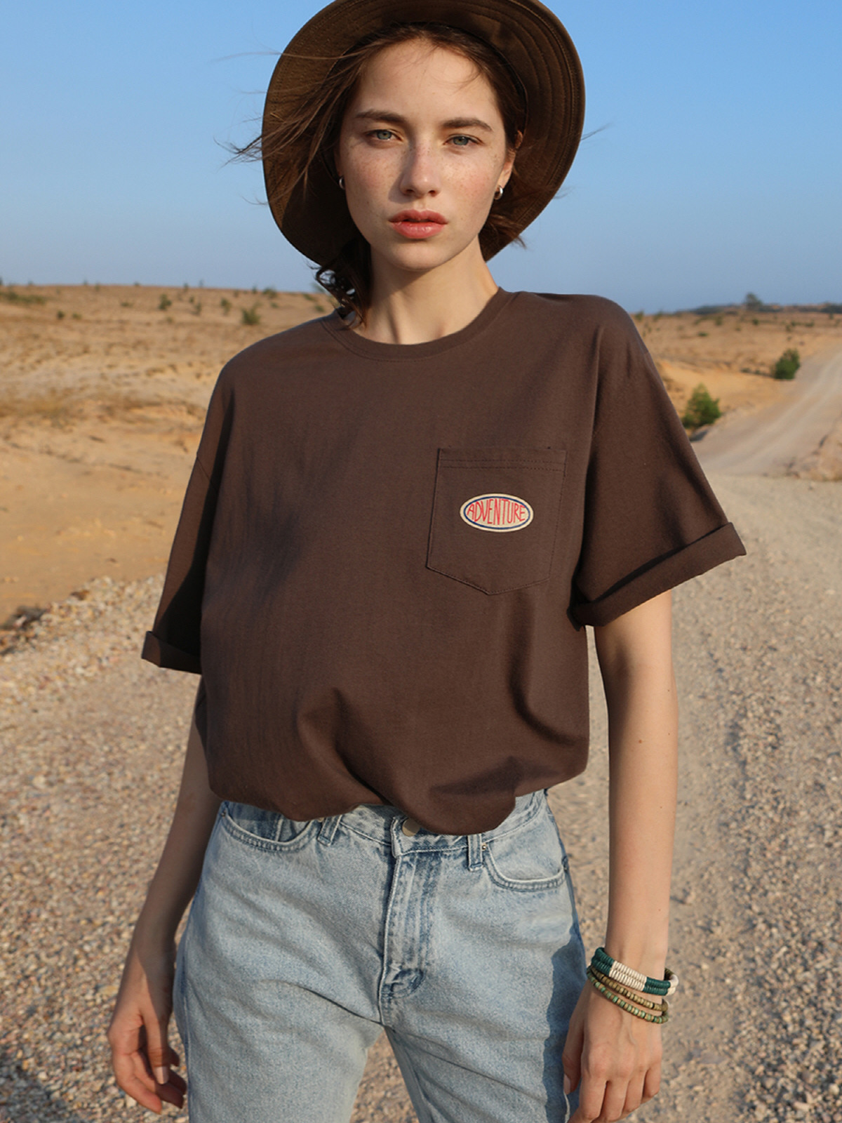 어드벤쳐 트럭커 포켓 반팔티셔츠 FST141 4color