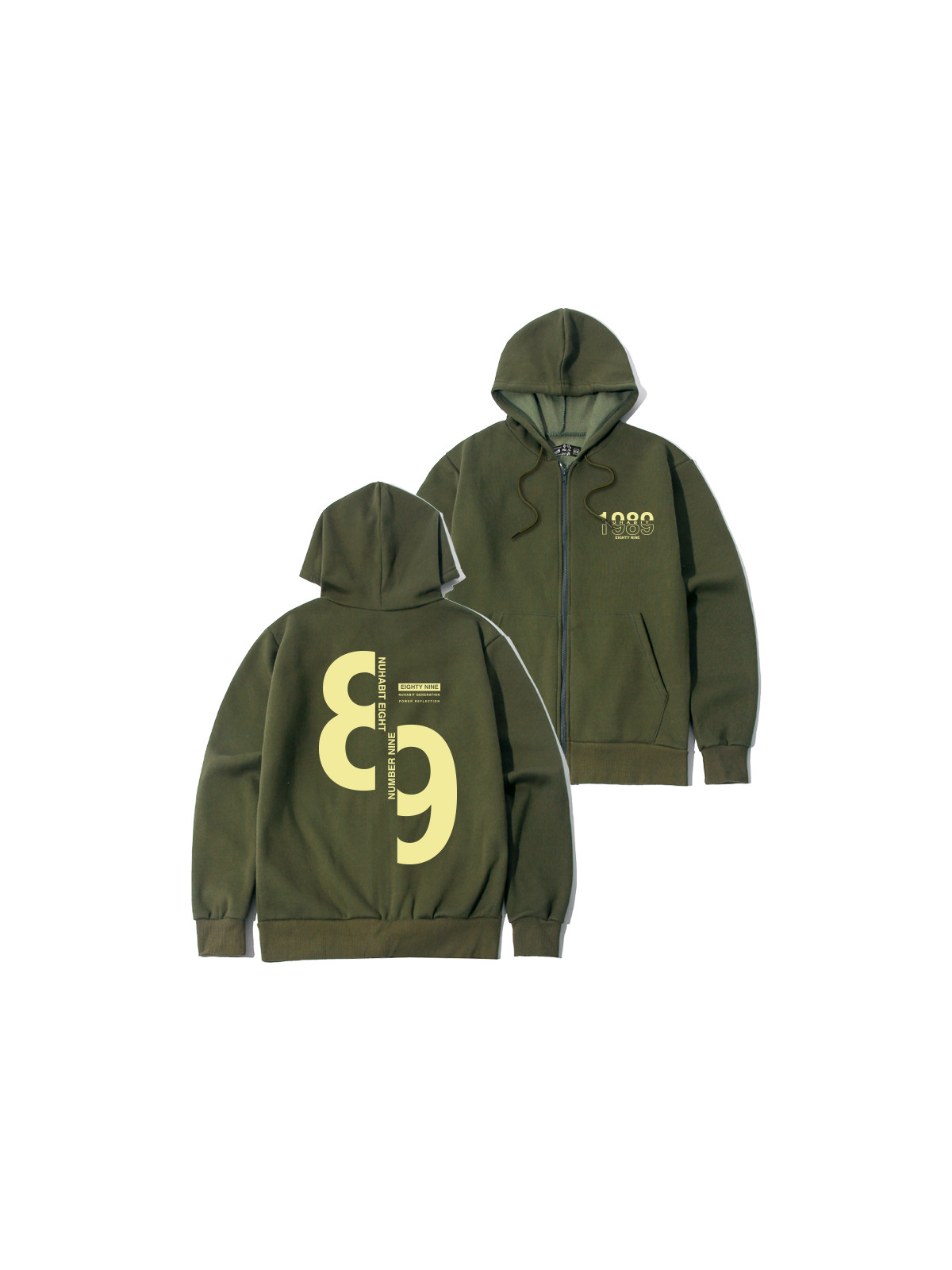 EIGHTY NINE 프리미엄 기모 후드 집업 (SPJ4-4NH1290)