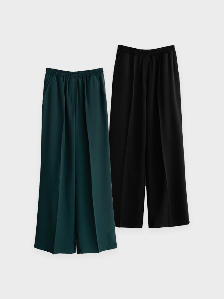 A. 리온 찰랑 밴딩 슬랙스[팬츠D0114Q01] 빅사이즈