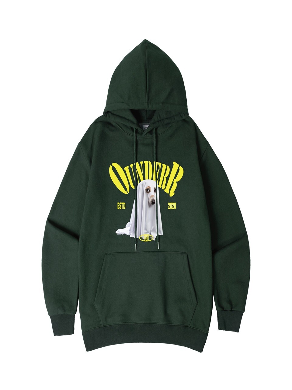 BOO 오버핏 후드 티셔츠 티셔츠[그린]