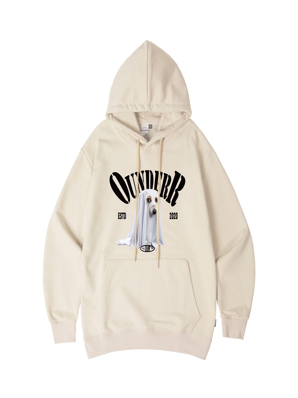 BOO 오버핏 후드 티셔츠 티셔츠[크림]