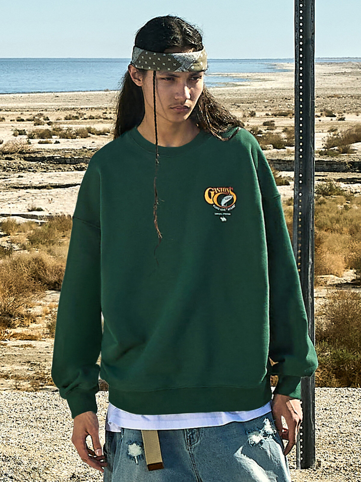 가스톤 레이크뷰 맨투맨 티셔츠 FMT3083-Z 3color