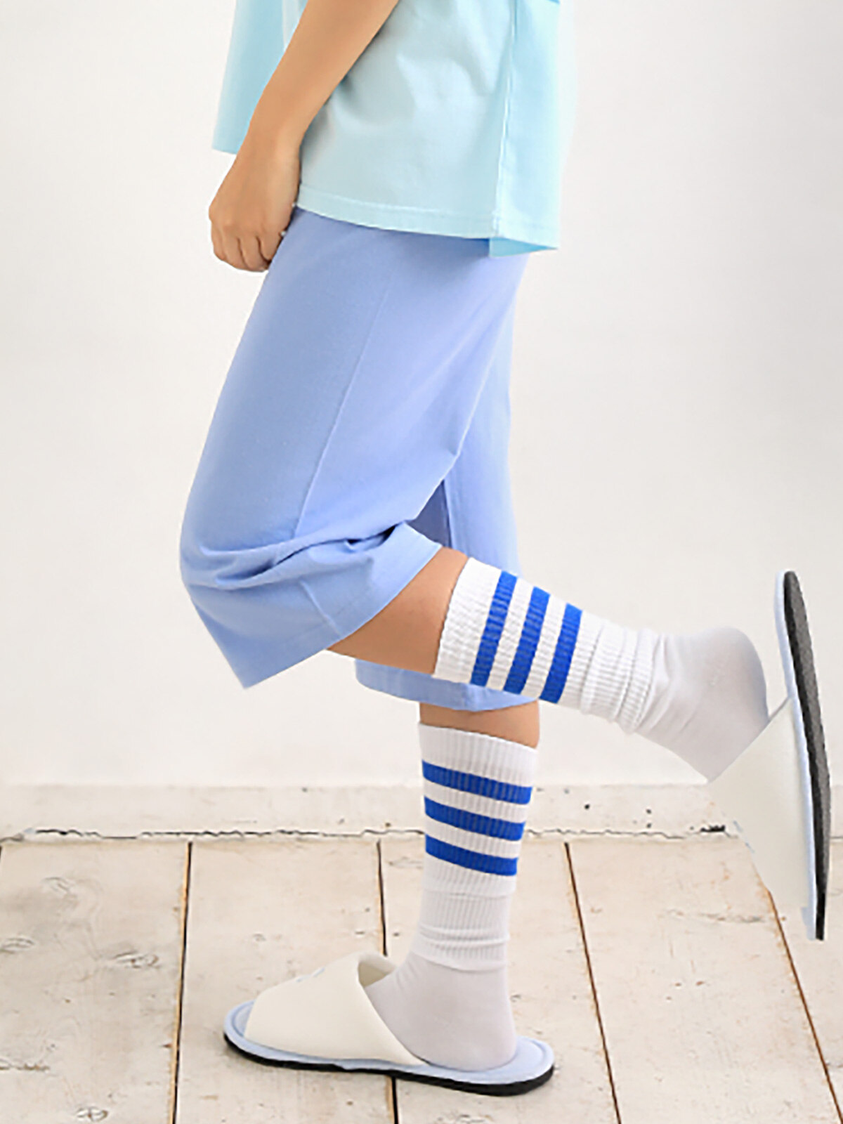 PINK by SECRET 와이드 7부바지