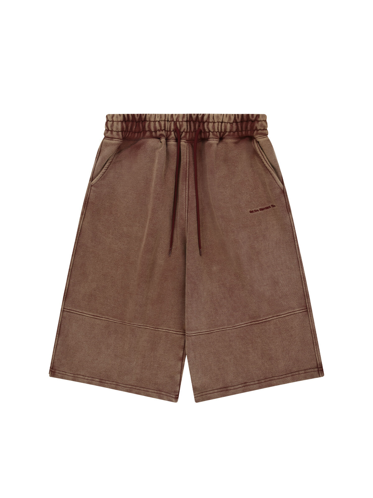Washed Bermuda shorts Burgundy