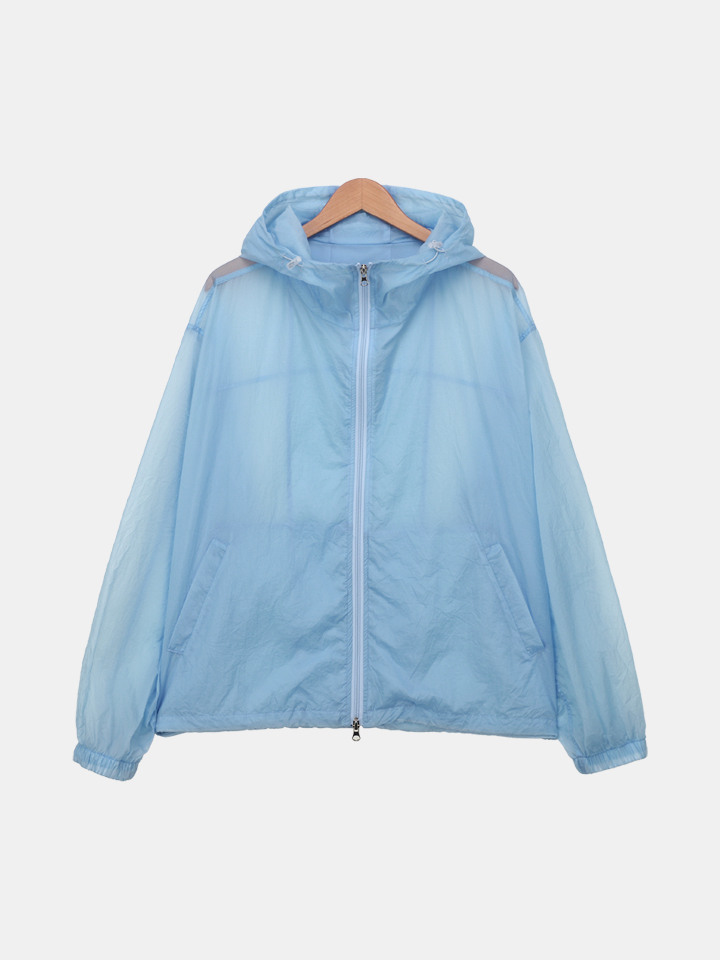 남성 바람막이 후드집업 시어서커 투웨이 스트링 자켓 BIT222