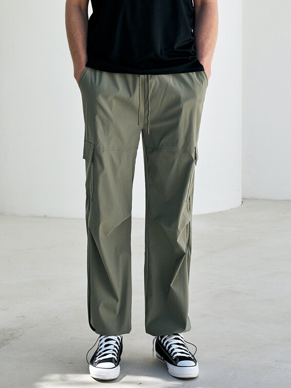 프론트 스트링 카고 팬츠 M25CP101