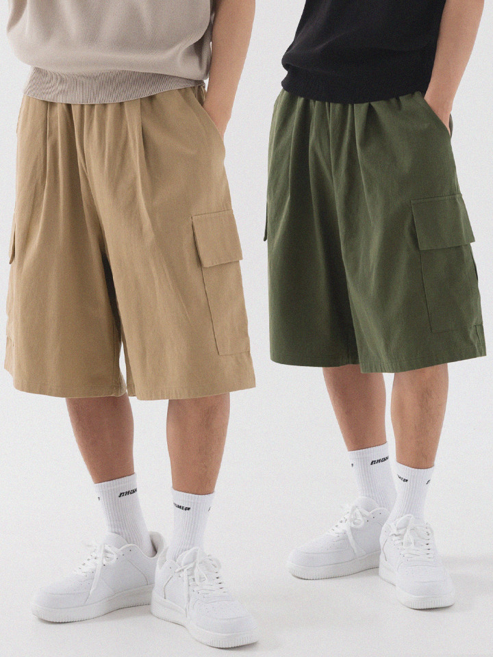 [2 PACK] 바이오 코튼 카고 버뮤다팬츠 (4color)