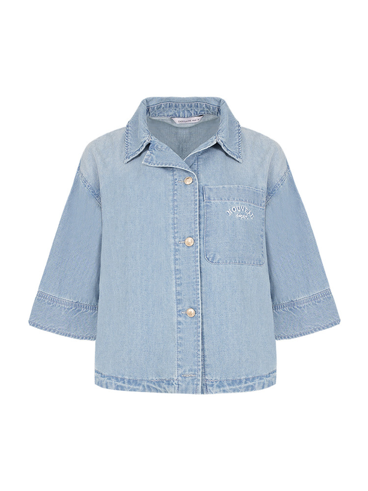 반소매 워싱 데님 자켓_HCDMJK203