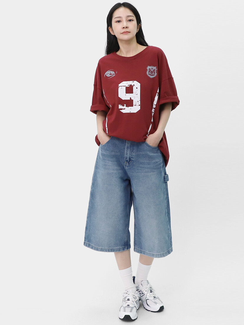 SQUAZ 여자 카펜터 데님 버뮤다팬츠 와이드핏 반바지 SNH003| 굿 셀렉션, 굿 서비스 굿웨어몰