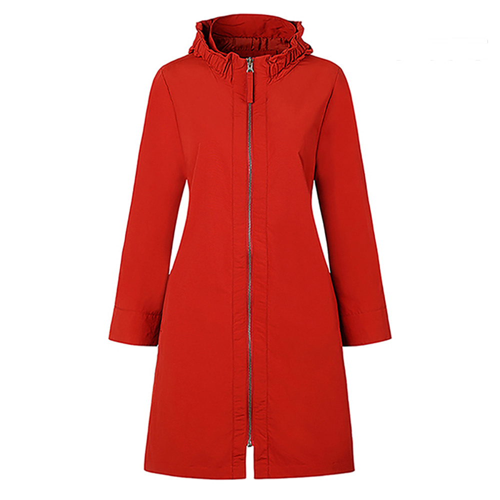 나일론 셔링 반후드 코트_1I21104