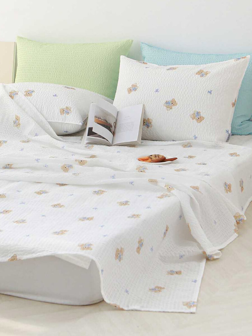 허니베어 시어서커 리플 여름 홑이불 (SS/Q/K)