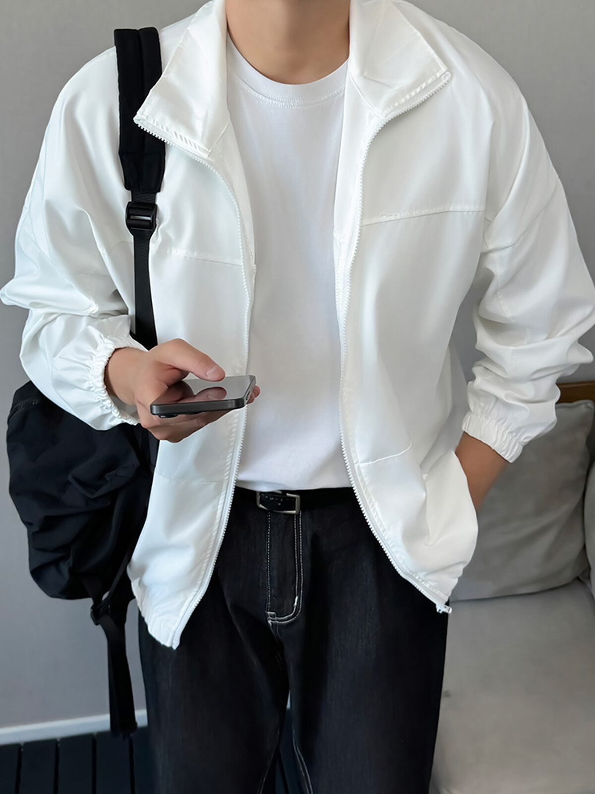 무지 집업 바람막이 (2color)