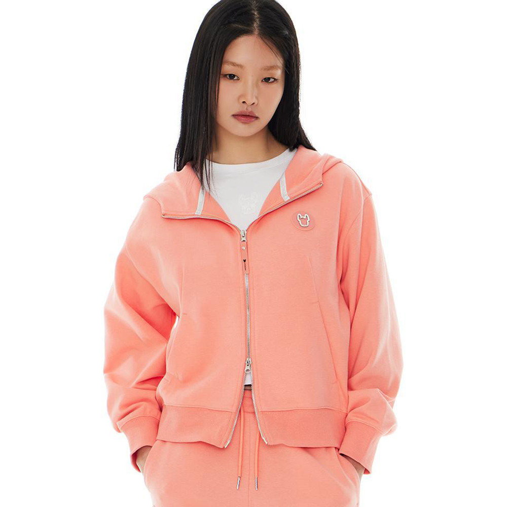 여성) 실버 라독 하이넥 후드집업_LW245ZT790