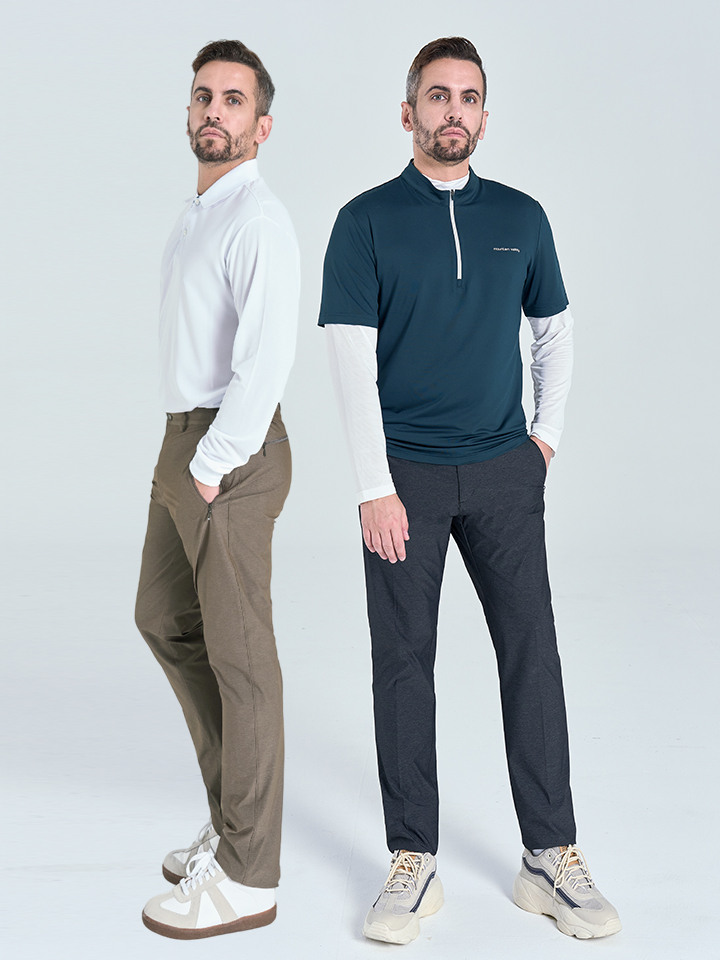 [2PACK] 쿨 터치감 카치온 아웃라이트 멜란지 디자인 골프 팬츠  MVP5237