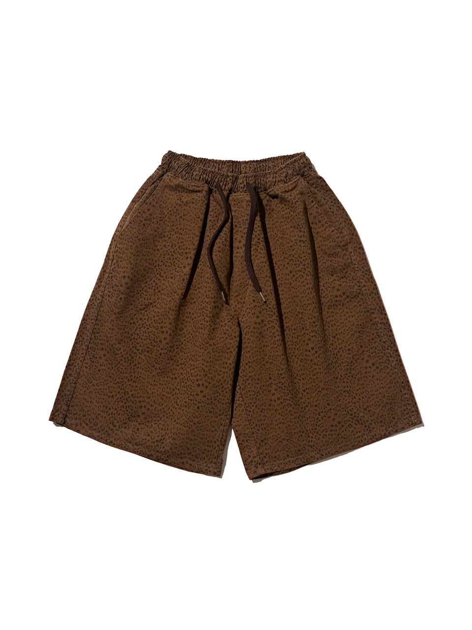 LEOPARD PATTERN BERMUDA PANTS (BROWN)