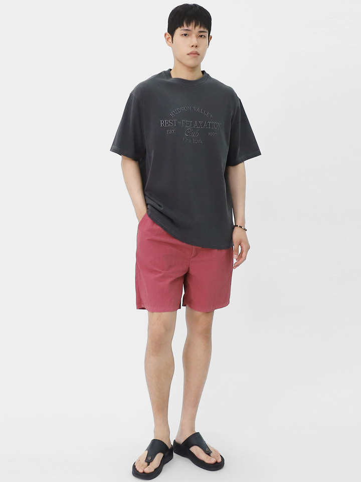 남성 트레이닝 반바지 메탈 나일론 밴딩 숏 팬츠 SWYP004