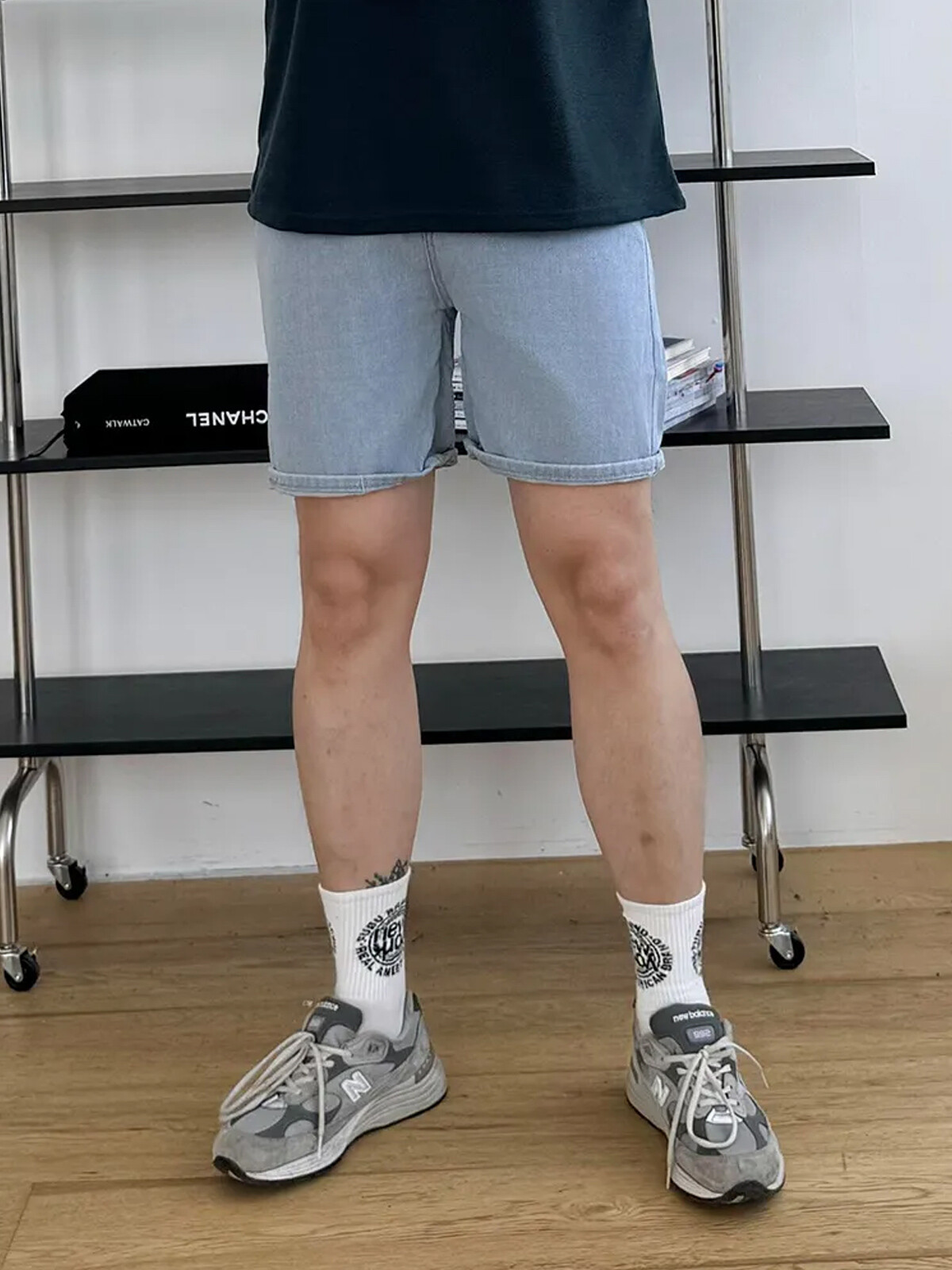 4부 데님 반바지 (4color)