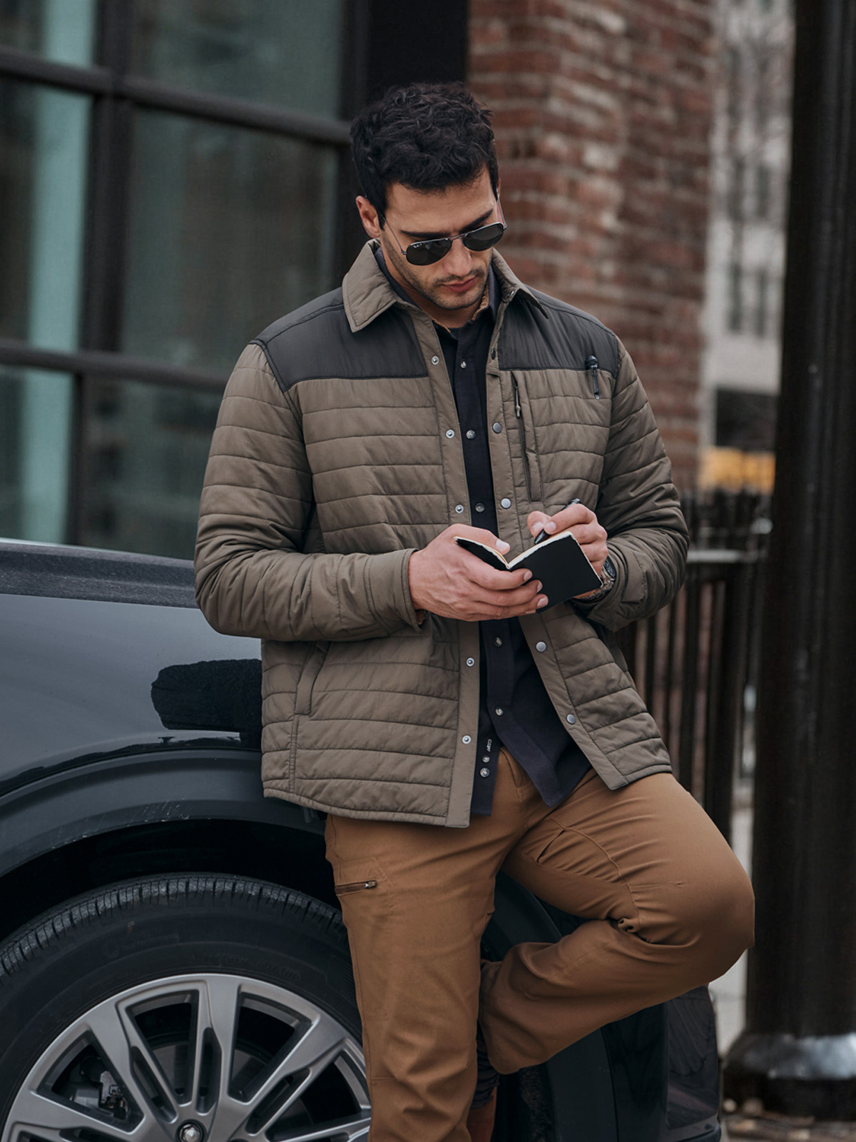 라이트 패딩 셔츠 자켓