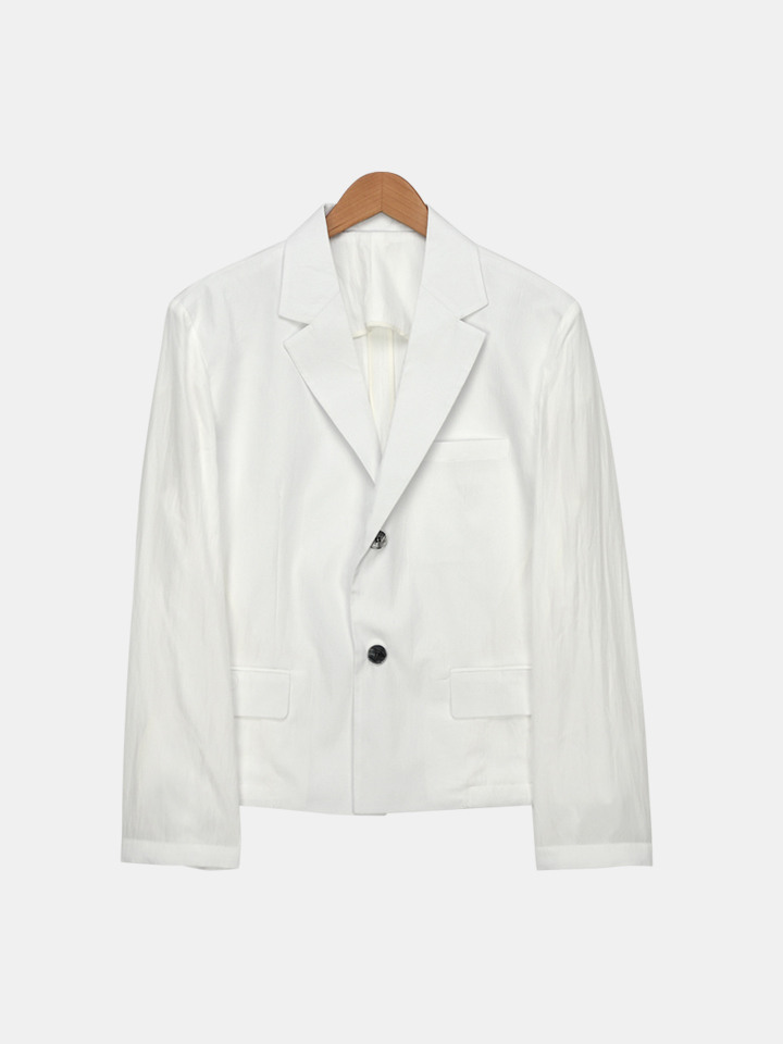 남성 크롭 싱글 카라 블레이저 자켓 BIT227