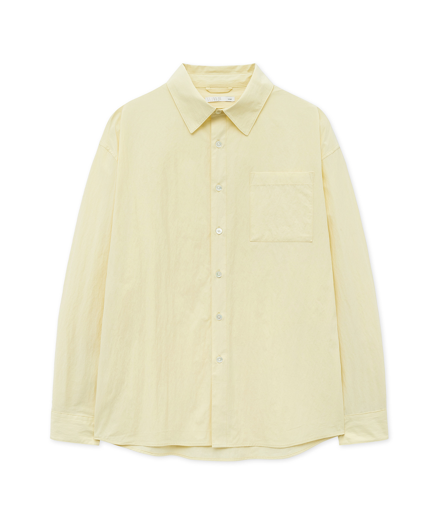 크런치 오버사이즈 원 포켓 셔츠 LEMON