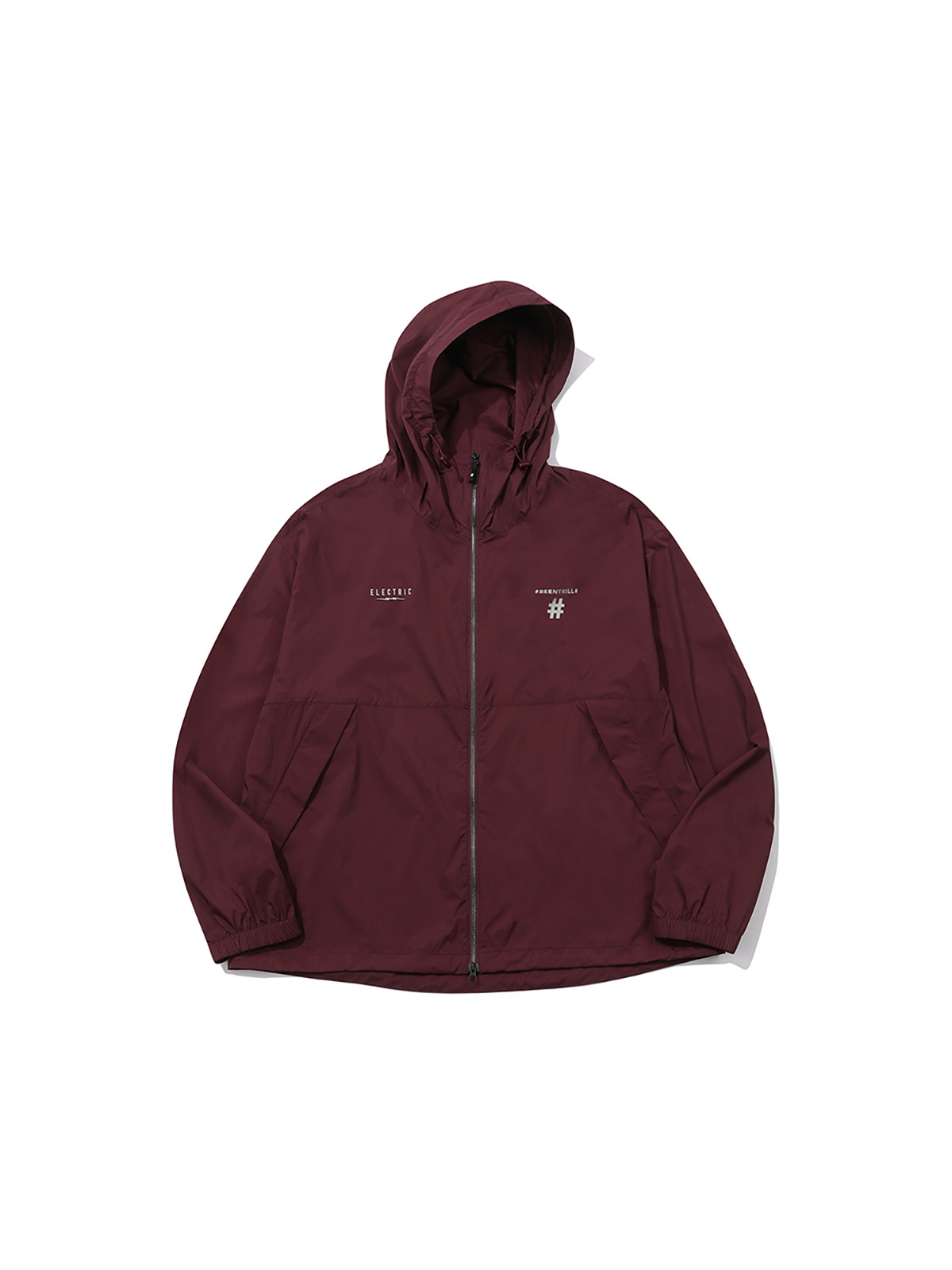 테크 오버핏 윈드브레이커(와인)_BA242JP010WN