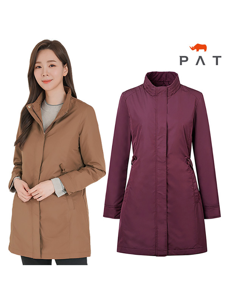 허리 스트링 경량 패딩 코트_1H61106