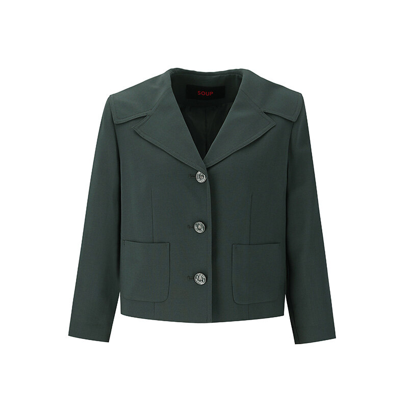 세미 싱글 칼라 변형 크롭 재킷 (SZ4JK86)