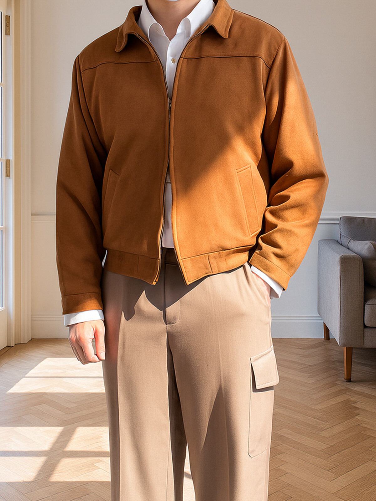 스웨이드 투웨이 자켓 (2color)