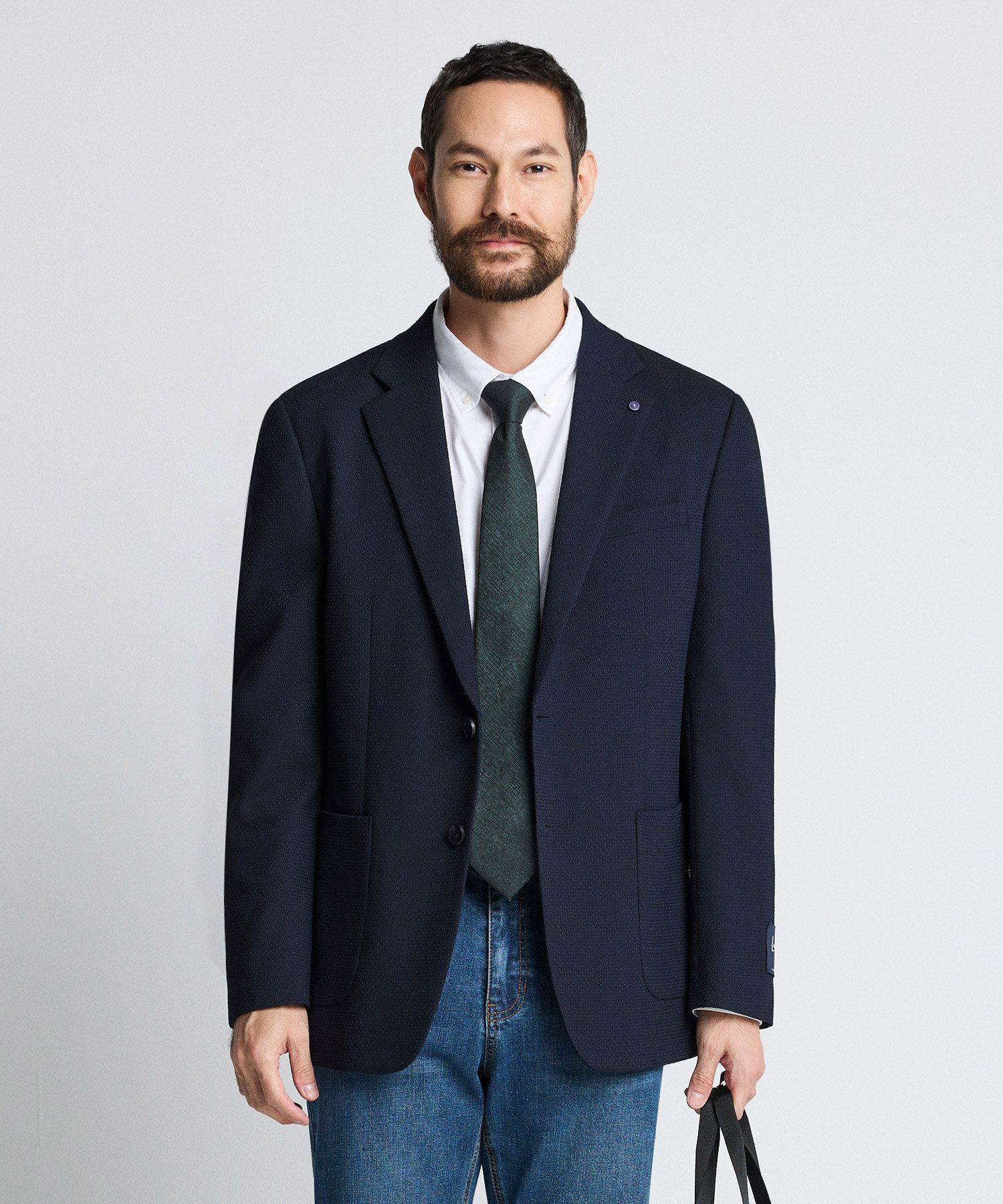 Italy Marlane 울 스트레치 블레이저_네이비 (릴렉스핏)_SJAVC91NSN