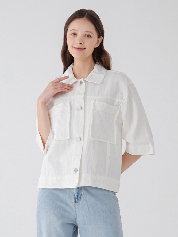 반팔 데님 자켓 (SY4DJV2)