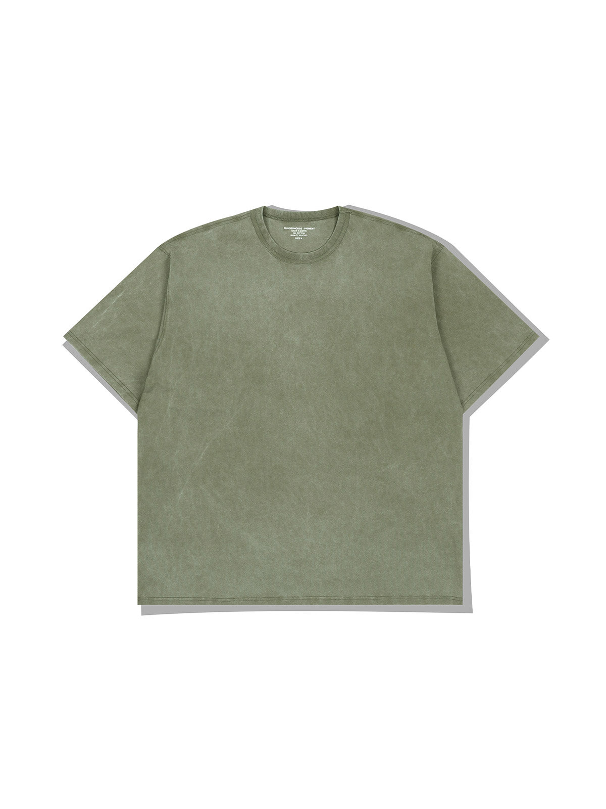 16`S PIGMENT WASHING HALF T-SHIRTS 카키