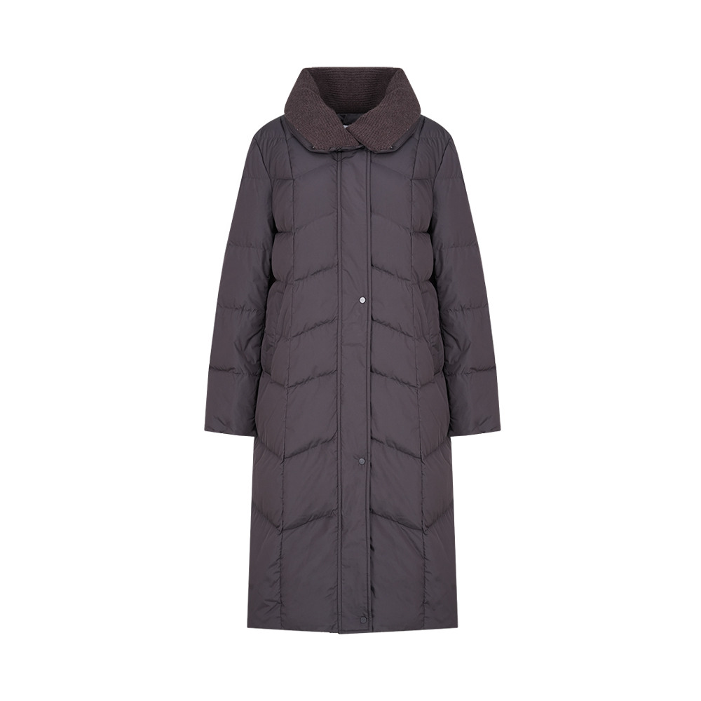 니트 카라 패치 롱다운_OHDWDW205