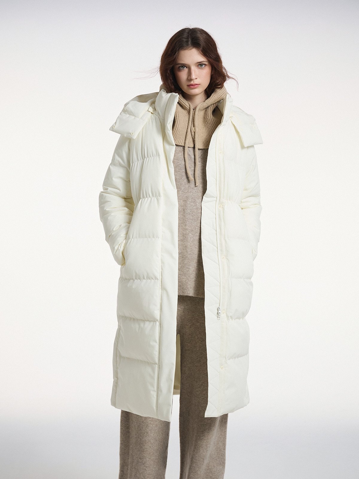 여성 하이넥 롱 볼패딩 점퍼 (4color)