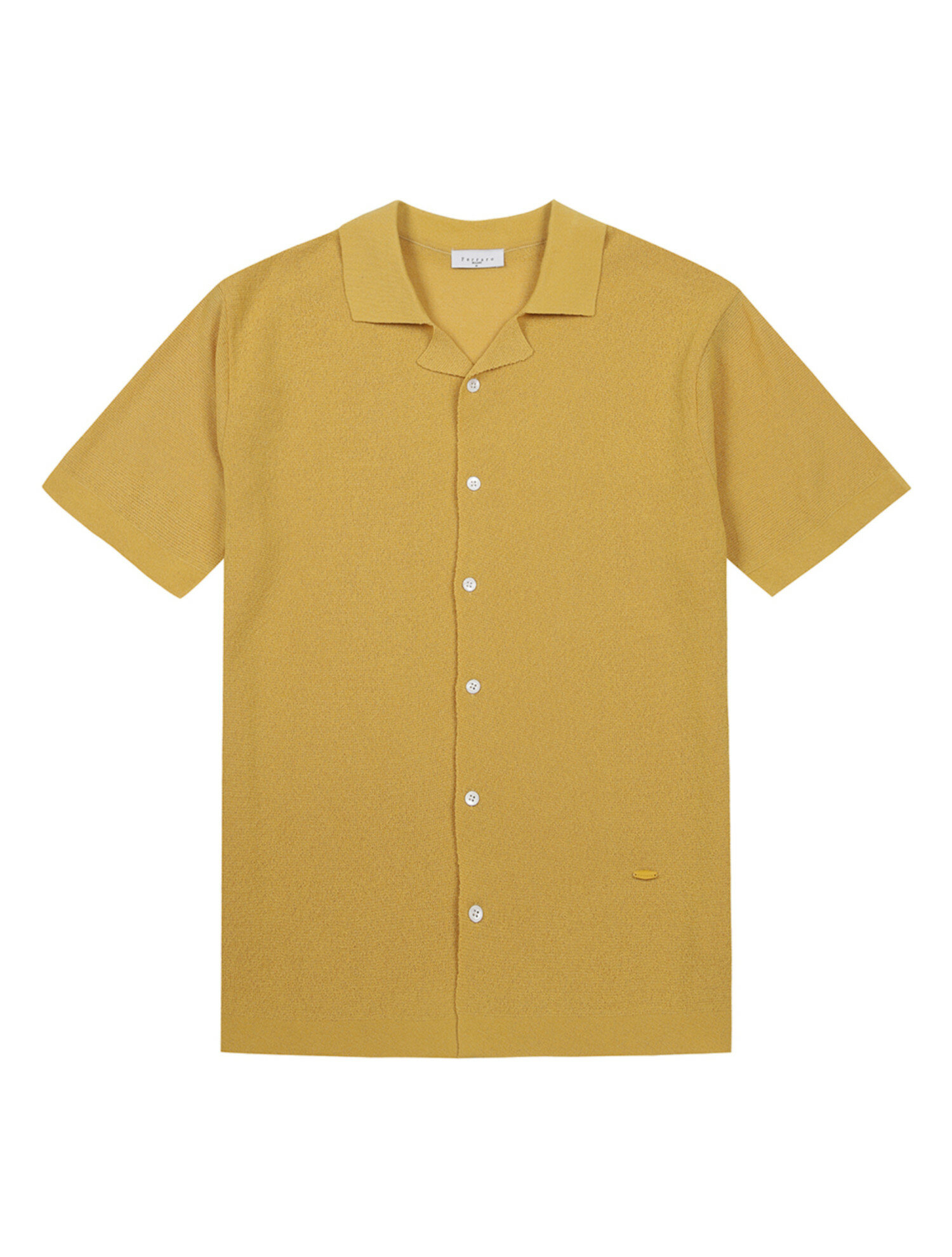 남성 에센셜 카라 반팔 카디건 옐로우 (A0CA20563)