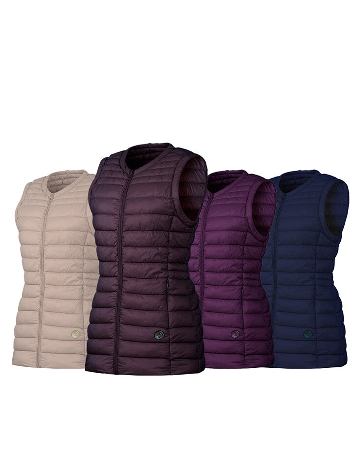 여성 경량패딩 롱 베스트 ４color  Q319-6659-62 