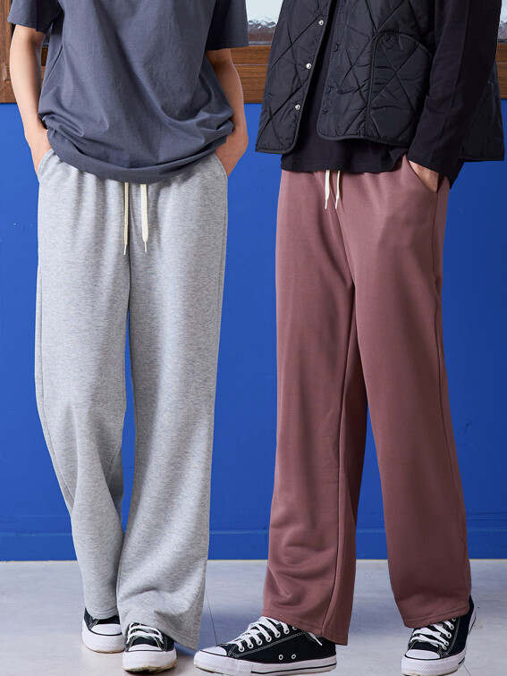[2장 SET] 남여공용 소프트 세미와이드 스웨트 팬츠 U25LP301