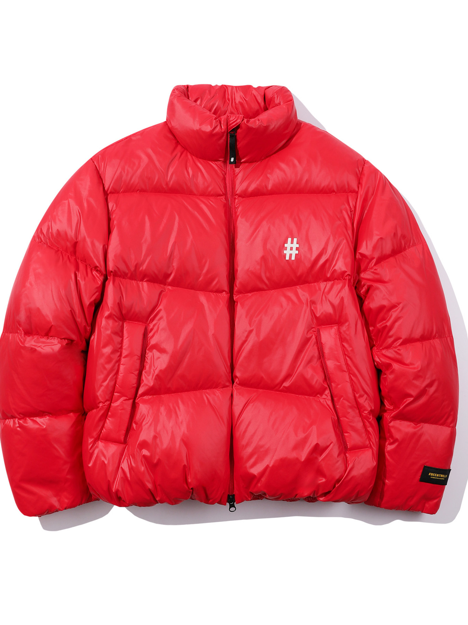 스탠다드 글로시 헤비 다운 패딩(레드)_BA244DJ001RD