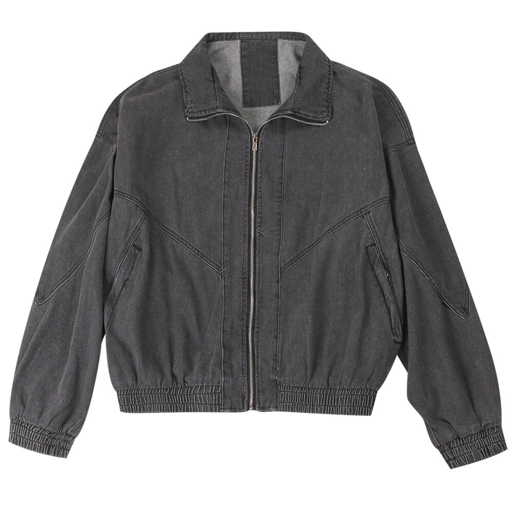 오버핏 블루종 세련된 데님 워싱청자켓 IC-JKA-043