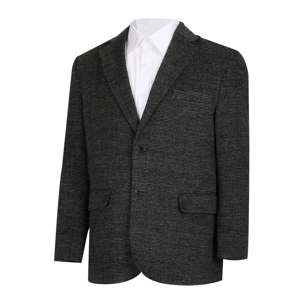 간절기 테일러 카라넥 잔패턴 투버튼 콤비자켓 AR-COA-103