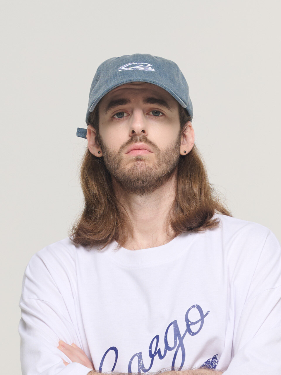 CIRCLE LOGO PIGMENT BALLCAP (NAVY)