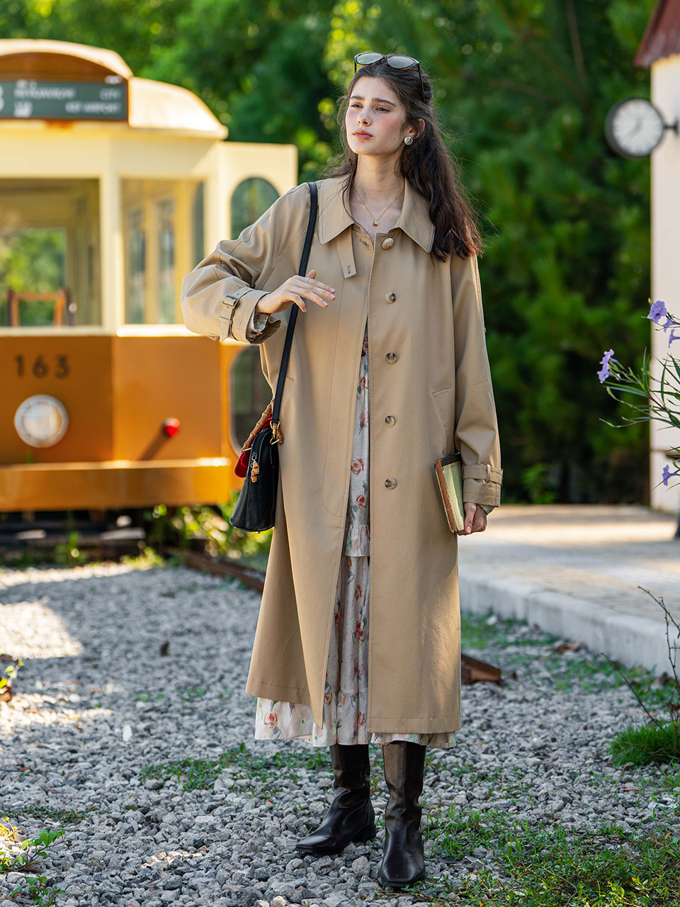 DA_Classic lapel long trench coat_2color