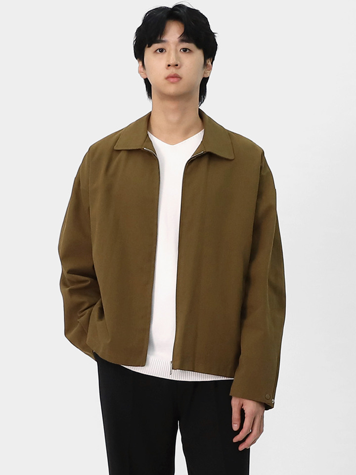 남성 코튼 간절기 루즈핏 카라 블루종자켓 BYHT012