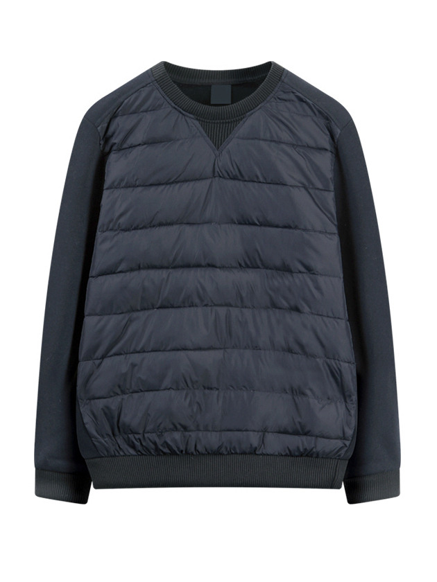 W_1040 라운드 경량 패딩 맨투맨 DNC1083