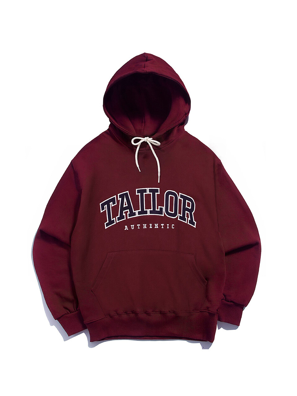 [기모/NO기모] 엔비엘 로고 후드 (버건디)