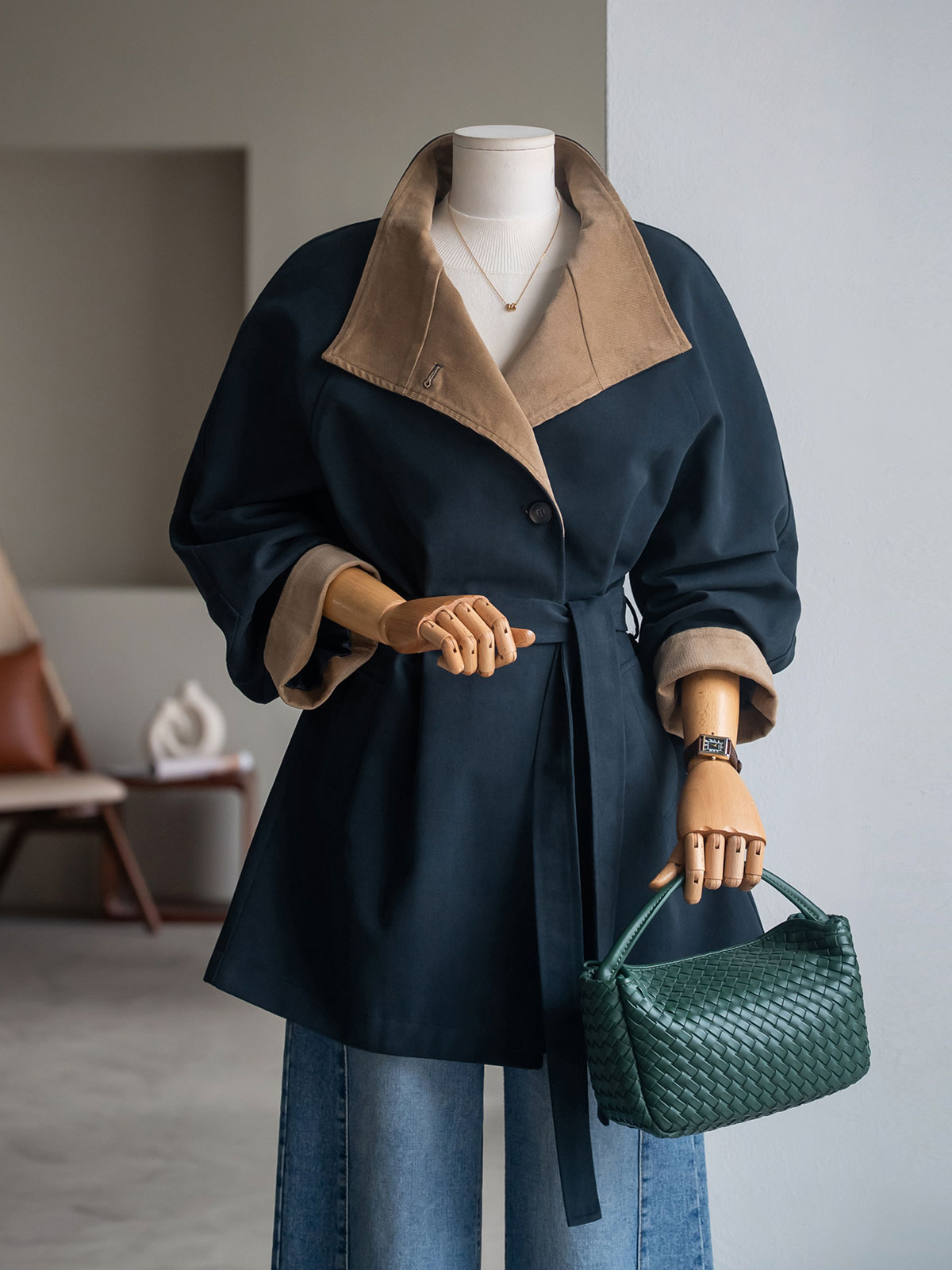 A. 모디 코듀로이 트렌치[코트D0910N02] 빅사이즈