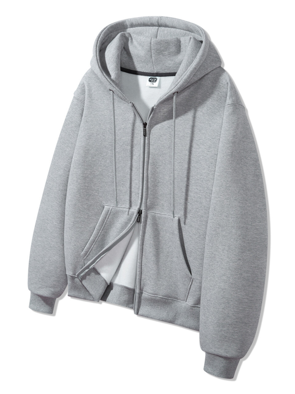 [기모]무지 레귤러핏 투웨이 기모 후드집업 4color AZH673