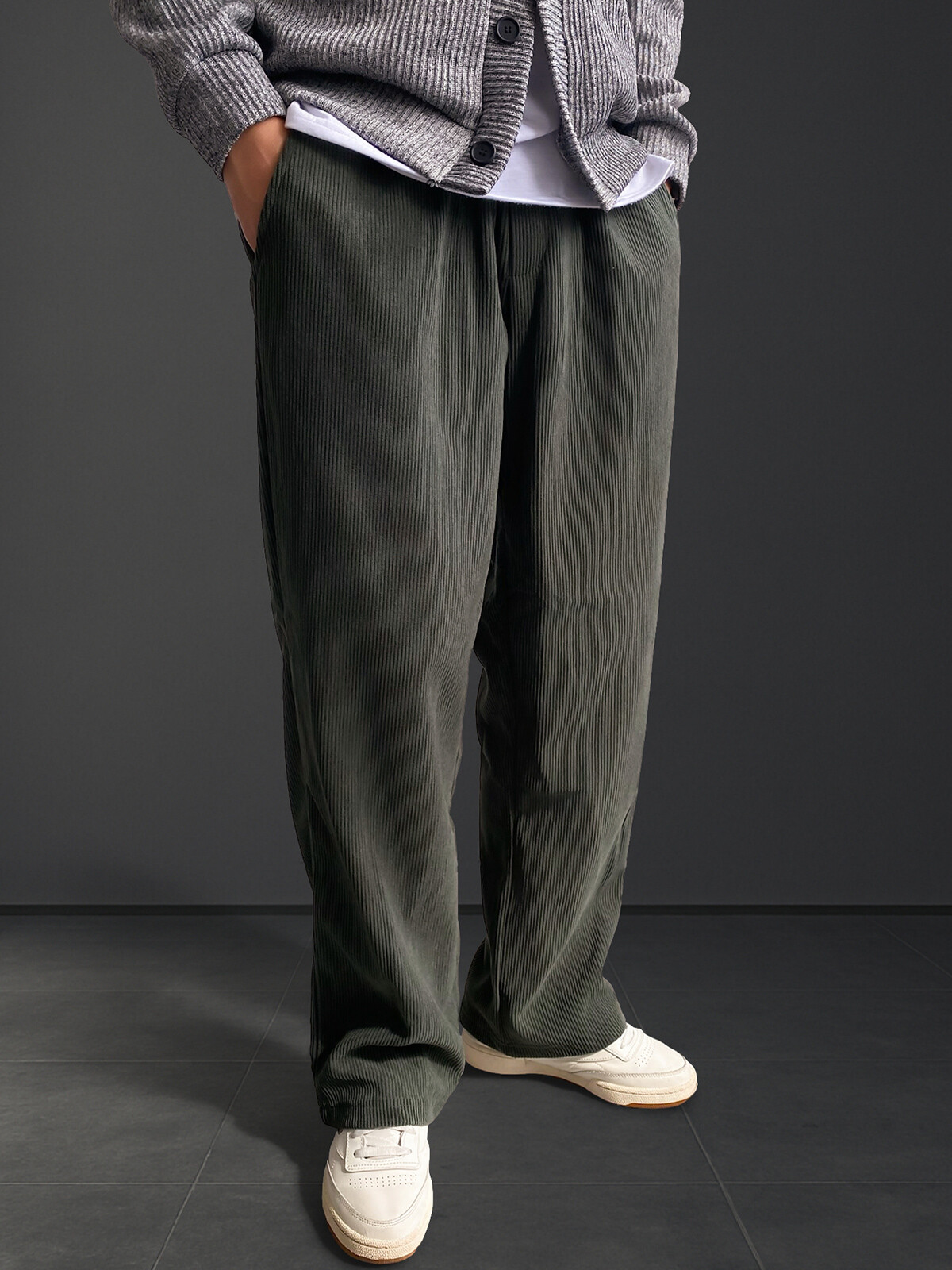 헤비 기모 골덴 와이드 팬츠 (6color)