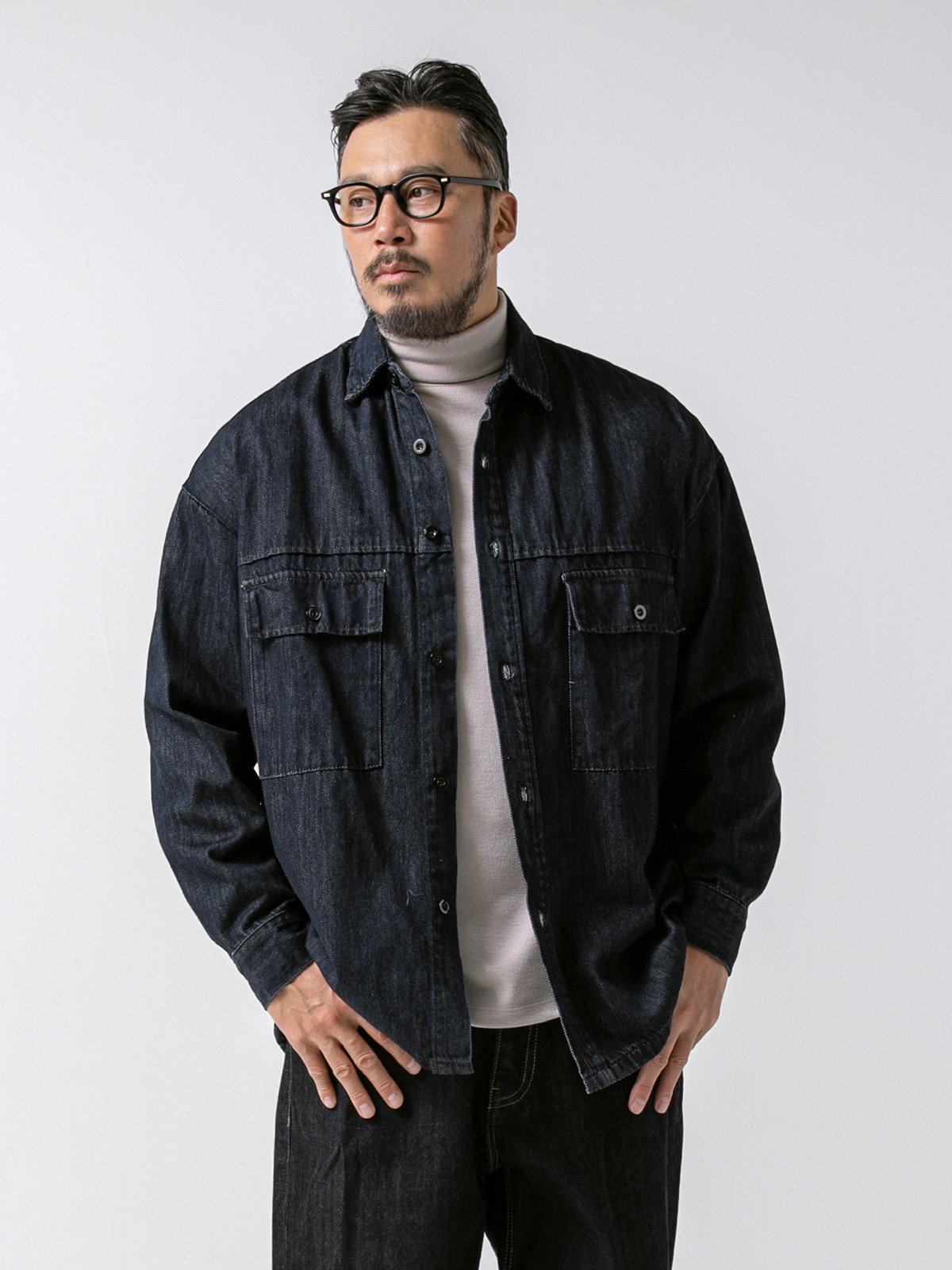 COMPOSE WORKERS DENIM SHIRKET 2컬러