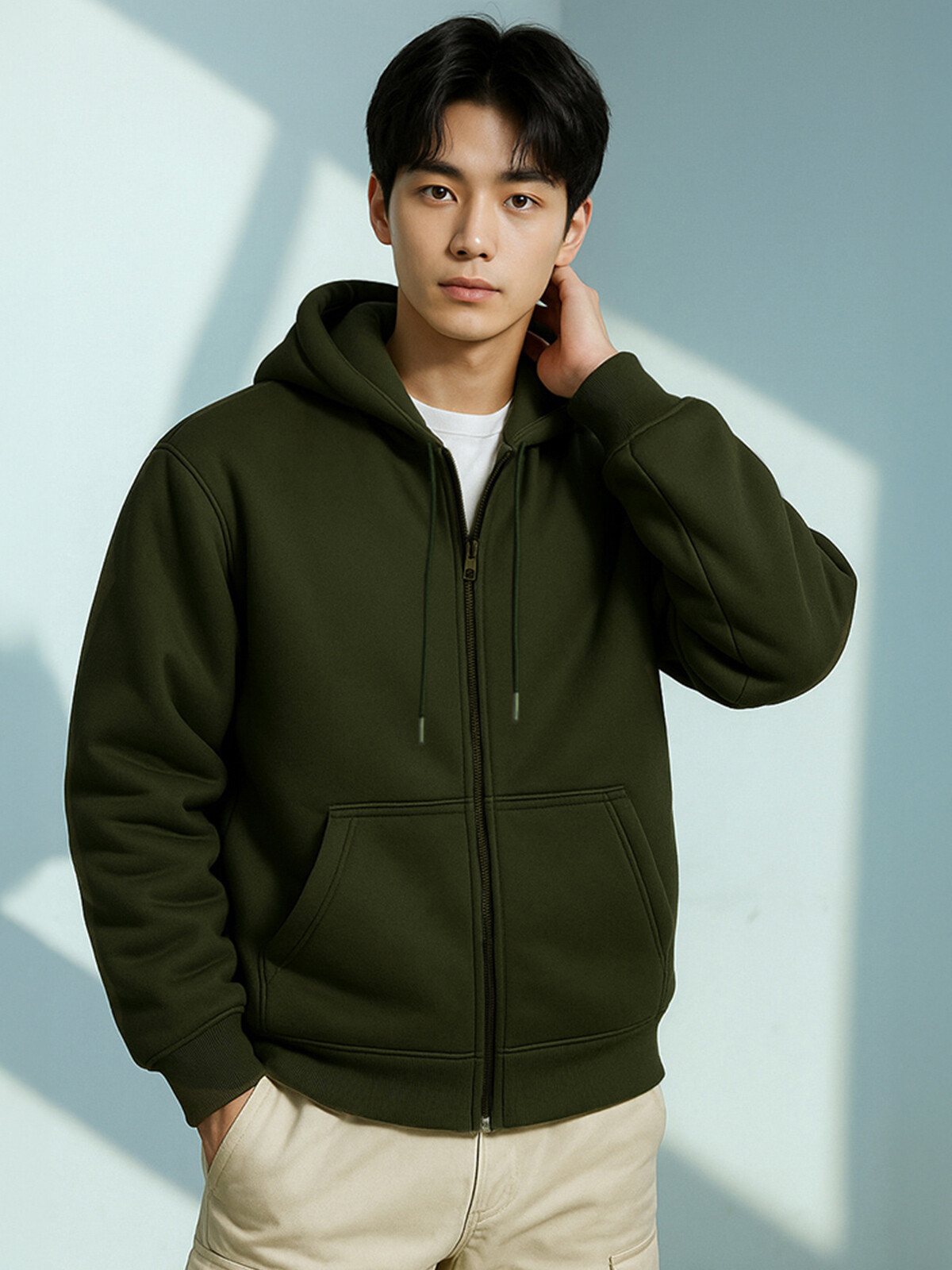 웜히트 기모 후드 집업 (6color 3size)